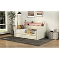 thumbnail image 6 of Beige Twin Daybed With Storage And Electrical Charging, Led Lights For A Stylish Appearance Charging Ports, Upholstery Illumination Display Enhancement, 6 of 7