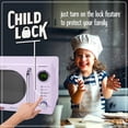 thumbnail image 6 of Nostalgia 0.7 cu ft Retro Microwave Oven, 700W Countertop Microwave Oven with Digital Clock, Lavender, 6 of 7