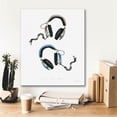 thumbnail image 5 of Epic Graffiti 'Headphones Love Blue Gray'  by Mercedes Lopez Charro Canvas Wall Art, 20" x 24", 5 of 8