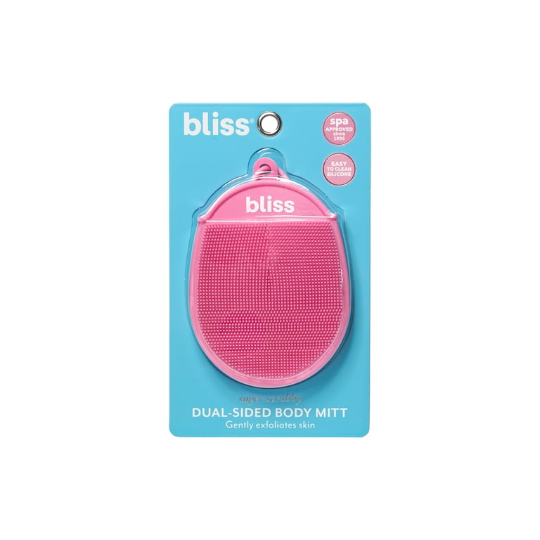 Bliss Dual-Sided Silicone Exfoliating Mitt, Pink photo 3