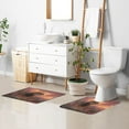 thumbnail image 7 of 2 Piece Bath Mat Set with U-Shaped Toilet Mat and Rectangle Bath Rugs Non Slip Machine Washable Bathroom Mats Majestic Powerful Lion, 7 of 7