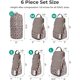 thumbnail image 4 of Juego de 6 cubos de compresión para viajes, bolsas ligeras organizadoras de equipaje, bolsas duraderas para ahorrar espacio, artículos esenciales de viaje, 4 of 7