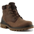 thumbnail image 1 of Ecco Tredtray Men's Hydromax Waterproof Leather Ankle Boot In Coffee Size 6/6.5, 1 of 6