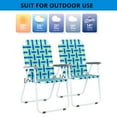 thumbnail image 5 of Zimtown 2 Pack Lawn Chair Folding Web Set Beach Chair Camping Chair Blue, 5 of 7