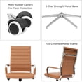 thumbnail image 6 of Okeysen Office Desk Chair Upgraded Mid-Back Leather Chairs Ergonomic Conference Room Swivel Adult, Brown, 6 of 6