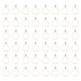 thumbnail image 1 of FRCOLOR jewelry making kit 50pcs Chic Double Holes Earring Rings Hanging Pendants Charms DIY Making Material Kit Eardrop Accessory for Woman (Fan Shape, Golden),1.57"X1.18"X0.04", 1 of 4