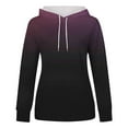 thumbnail image 2 of VANLOFE Long Sleeve Fashion Gradient Color Women's Sweater for Winter All-match Winter Hoodie for Women Daily Hoodie Young Sweater M Wine, 2 of 4