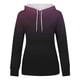 thumbnail image 4 of ICHUANYI Clearance Fashion Womens Casual Hoodies Sweatshirt Patchwork Ladies Hooded Blouse Pullove(Wine, M) ICHUANYI WER2023081004984, 4 of 4