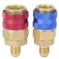 thumbnail image 1 of R134A Quick Adapters, Durable R134A Quick Couple Brass  for Air Conditioning, 1 of 8