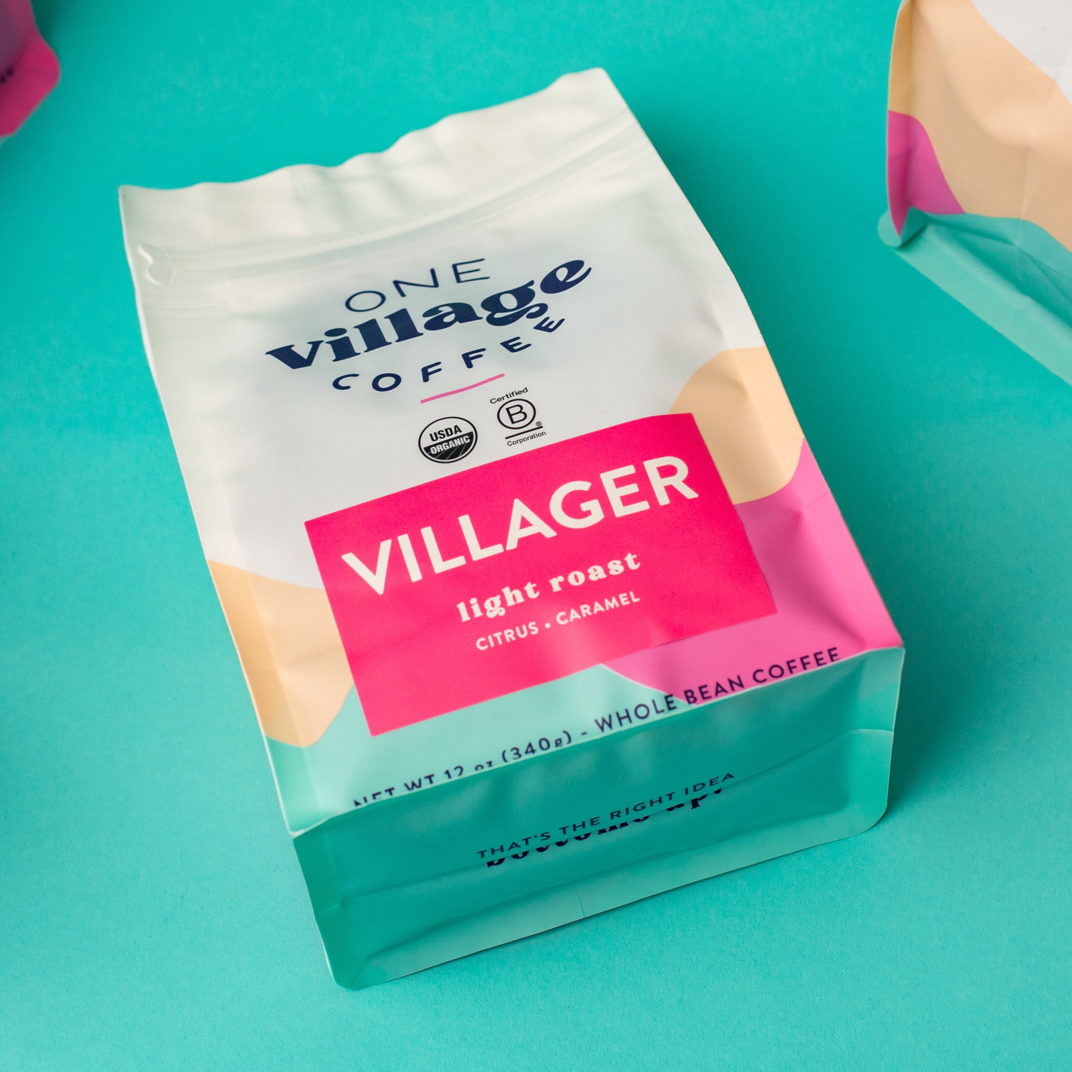 Local One Village Coffee Villager, Light Roast, Whole Bean Coffee, 12oz, Naturally Caffeinated