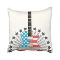 thumbnail image 1 of ARTJIA Black Roll Stamp Born To Be Rock Star Guitar America Man Drawing Singer Acoustic Band Pillowcase Throw Pillow Cover Case 18x18 inches, 1 of 2