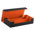 thumbnail image 4 of Runquan Card Deck Box Collectible Display Sturdy Organizer Premium Game Card Storage Black Orange, 4 of 8