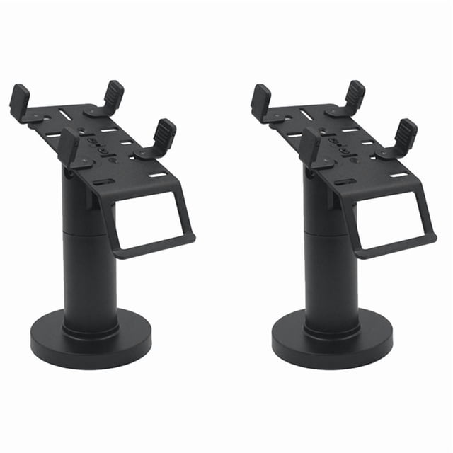 2X Universal Pos Machine Desktop Stand Rotatable POS Cashiers Holder Rack Display Bracket Black