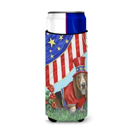 

Carolines Treasures PPP3014MUK 12 oz Basset Hound USA Ultra Hugger for Slim Cans