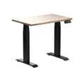 thumbnail image 2 of Desky Dual Mini Sit Stand Desk - Sublime Teak / 36 x 20 inches / White, 2 of 10