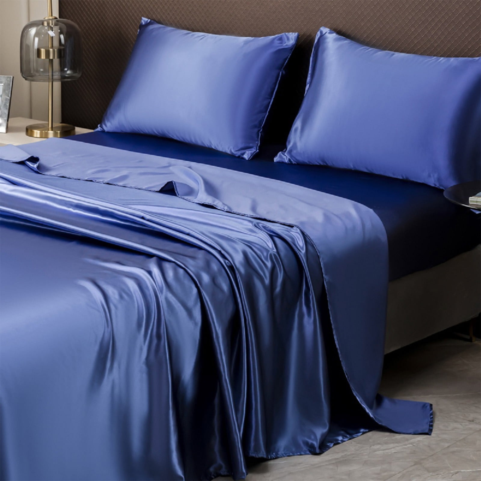 SouMaox Satin Silk Bedding, Matte Solid Texture, Pillowcase, Enhance Bedroom Comfort for Guest Room Suites