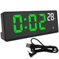 thumbnail image 3 of HLONK Réveil Numérique Affichage LED Horloge Numérique Réveil de Chevet avec Répétition pour Chambre Chargement USB Dimmable 7”, 3 of 10