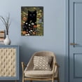 thumbnail image 6 of HFDF Cat Canvas Wall Art, Funny Black Cat Picture Wall Decor, Animal Garden Flowers Prts Poster for Bathroom Bedroom Livg Room Gallery Decor 11x14inch Framed, 6 of 6