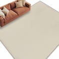 thumbnail image 2 of White Swan Area Rugs 6x9 for Living Room, Farmhouse Solid Beige Color Modern Art Non Slip Washable Rug Runner, Low Pile Indoor Floor Carpet Mat Bathroom Rugs for Bedroom, Kids Room, 2 of 9