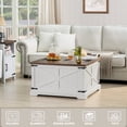 thumbnail image 2 of Joaxswe Farmhouse Lift Top and Storage Wood Coffee Table, White, 2 of 6