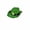 White, variant on St Patricks Day Hat with Velvet Border Light Up Top Hat White Irish Shamrock clothes Prop for Holiday Party Celebration(C)