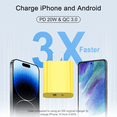 thumbnail image 3 of MFIGIGK 20W USB-C Fast Charger [2 Pack 6.6FT Cable] – Dual-Port QC + PD 3.0 Power Delivery Charging Block Compatible with iPhone 17/17 Plus/17 Pro Max/16/16 Plus/16 Pro Max/15 Pro Max/iPad Pro, 3 of 7