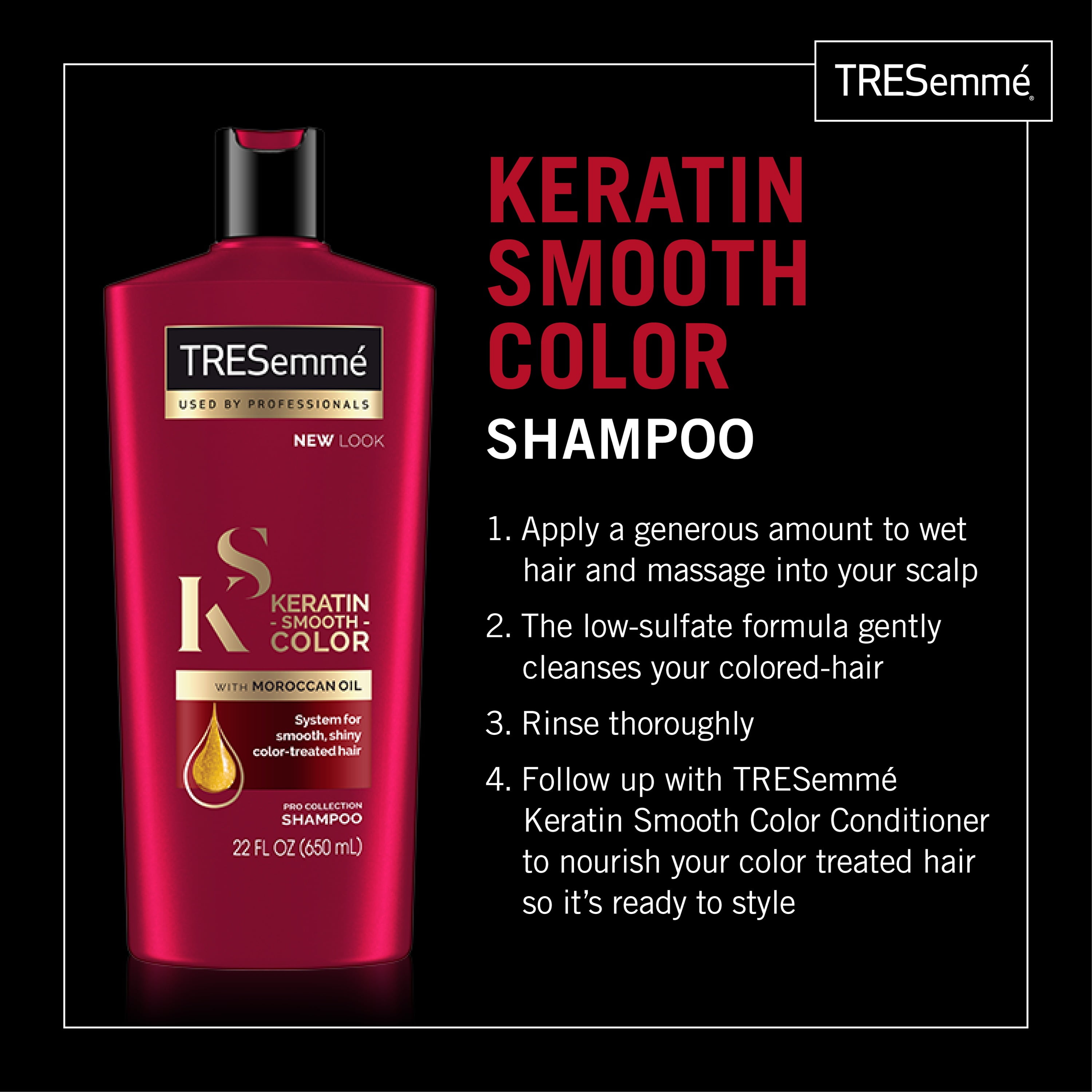 Tresemme Shampoo Keratin Smooth Color, 22 oz 