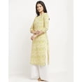 thumbnail image 5 of Rajnandini Women's Pure Cambric Cotton Jaipuri Printed Kurti (JOPLJPR85-5XL_Yellow_5XL), 5 of 5