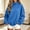 Blue, variant on Womens Turtleneck Sweatshirt Oversized Pullover Long Sleeve Drop Shoulder Thumbhole Cuffs Ribbed Hem Relaxed Loose Fit Casual Winter Everyday Wear