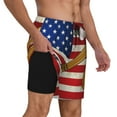 thumbnail image 2 of Daiia American Flag And Baseball Mens Swim Trunks Swim Shorts Quick Dry Swim Shorts with Mesh Lining Pockets-Medium, 2 of 9