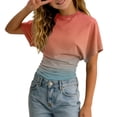 thumbnail image 3 of Girls Tshirts Summer Tops Short Sleeves Solid Color Tees Casual Crew Neck Basic Tees for Kids Pink 3-4years, 3 of 5