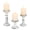 White&Black, variant on Nuptio Wooden Candle Holders for Pillar Candles: Rustic Pillar Candles Holder Set of 3 Tall Centerpiece for Table