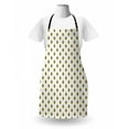 thumbnail image 3 of Queen Bee Apron, Silhouettes Placed on Hexagons Background, Unisex Kitchen Bib with Adjustable Neck for Cooking Gardening, Adult Size, White Mustard, by Ambesonne, 3 of 4