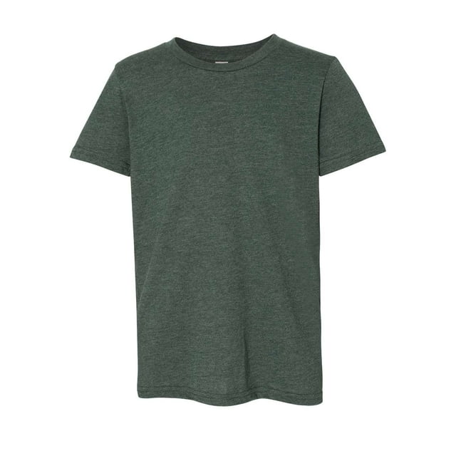 BELLA+CANVAS T-Shirt Jersey à Manches Courtes 3001Y, L, Forêt Chiné