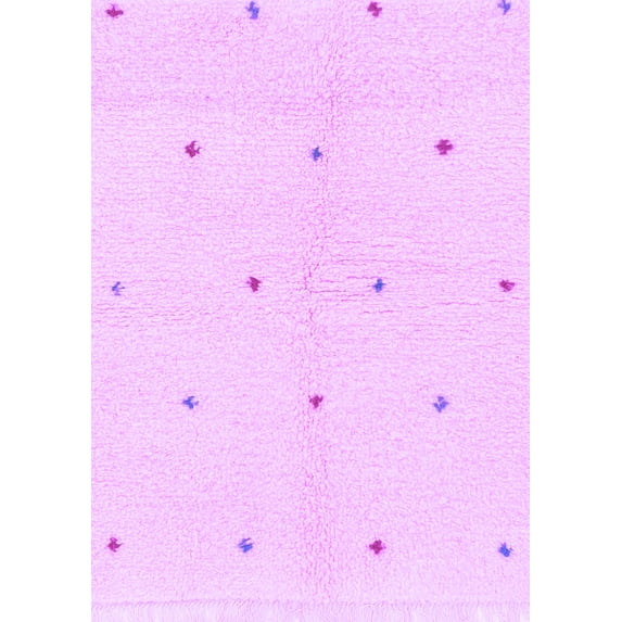 Ahgly Company Indoor Rectangle Solid Purple Modern Area Rugs, 7' x 10'