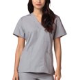 thumbnail image 3 of Adar Universal Unisex V-Neck Tunic 3 Pocket Scrub Top (Available in 39 Colors), 3 of 7