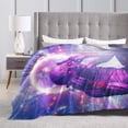 thumbnail image 4 of Super Soft Anti-Pilling Flannel Bed Blankets, Cyberpunk Future Cozy Fluffy Warm All Seasons Throw Blanket for Sofa Bedding, 60"x50", 4 of 8