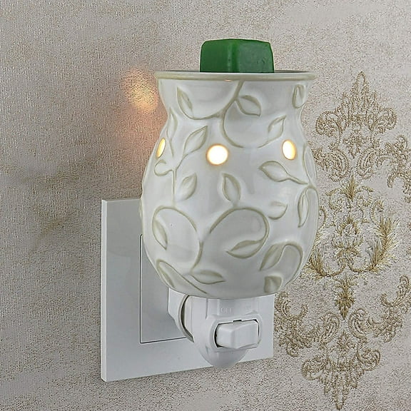 STAR MOON Ceramic Electric Plug in Candle Warmer for Home Décor,  Scentsy Wax Warmer Candle Melter Burner, Ivy
