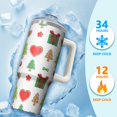 thumbnail image 4 of 30oz Christmas Ornaments Tumbler with Handle and Straw Leak Proof Stainless Steel Cup Holiday Gift for Travel Home, 4 of 5