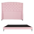 thumbnail image 1 of Cabecera King Size Sitka Rosa+ Box Base Cama Slim King Size, 1 of 8