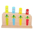 thumbnail image 2 of MERIGLARE Traditional Baby Wooden Up Toy Early Educational Toy Colorful Spring Toy, 2 of 6