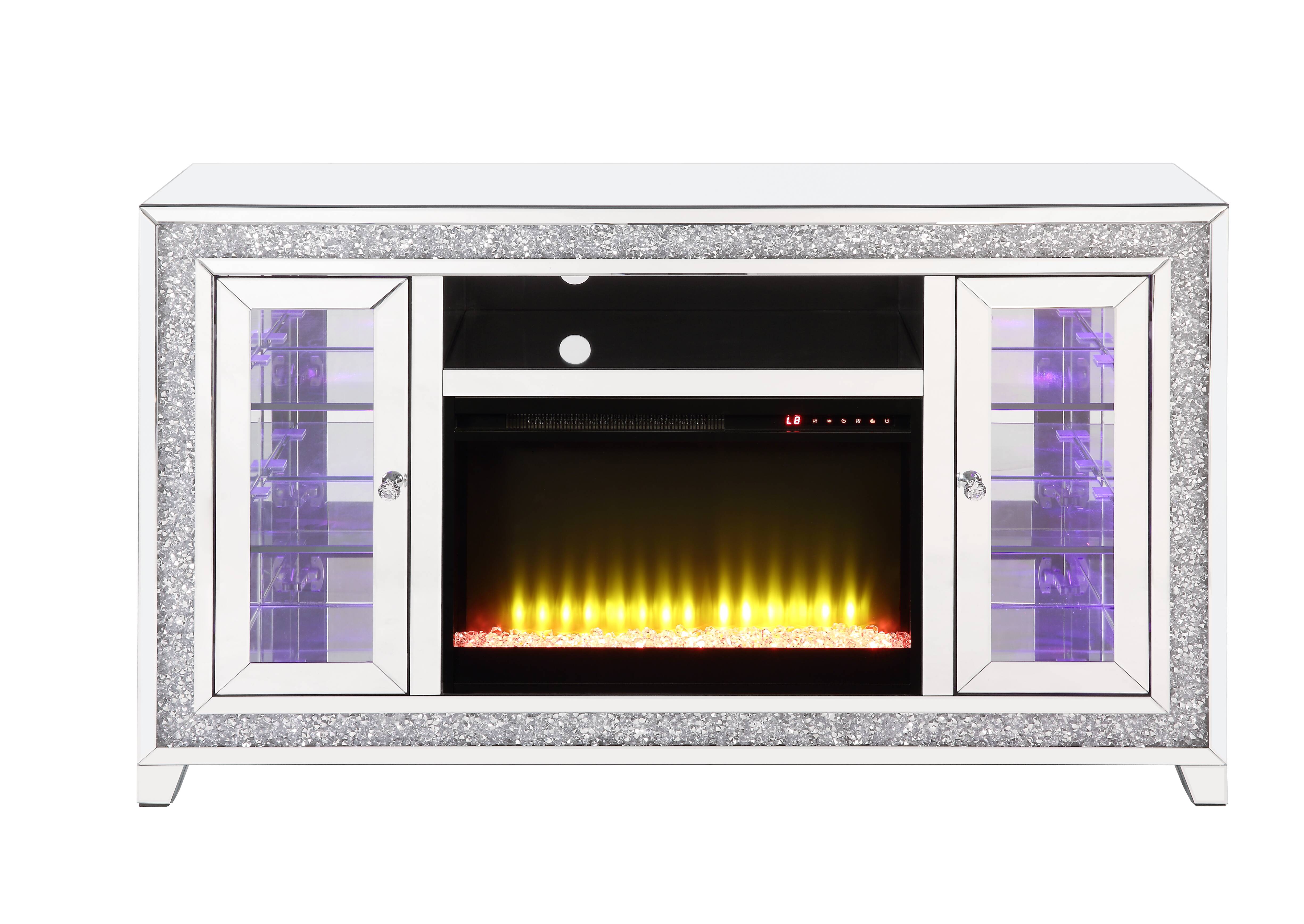 ACME Noralie LED Fireplace TV Stand For TVs Upto 60