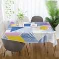 thumbnail image 3 of Yayeee Tablecloths 60" x 90" Rectangle Wrinkle Resistant Party Table Cover, Retro Simple Shapes, 3 of 8