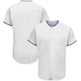 thumbnail image 4 of Camiseta de béisbol de moda en blanco, lisa, con botones, transpirable, suave, para hombres/niños, para juegos al aire libre/fiestas, talla grande, cualquier color, 4 of 5