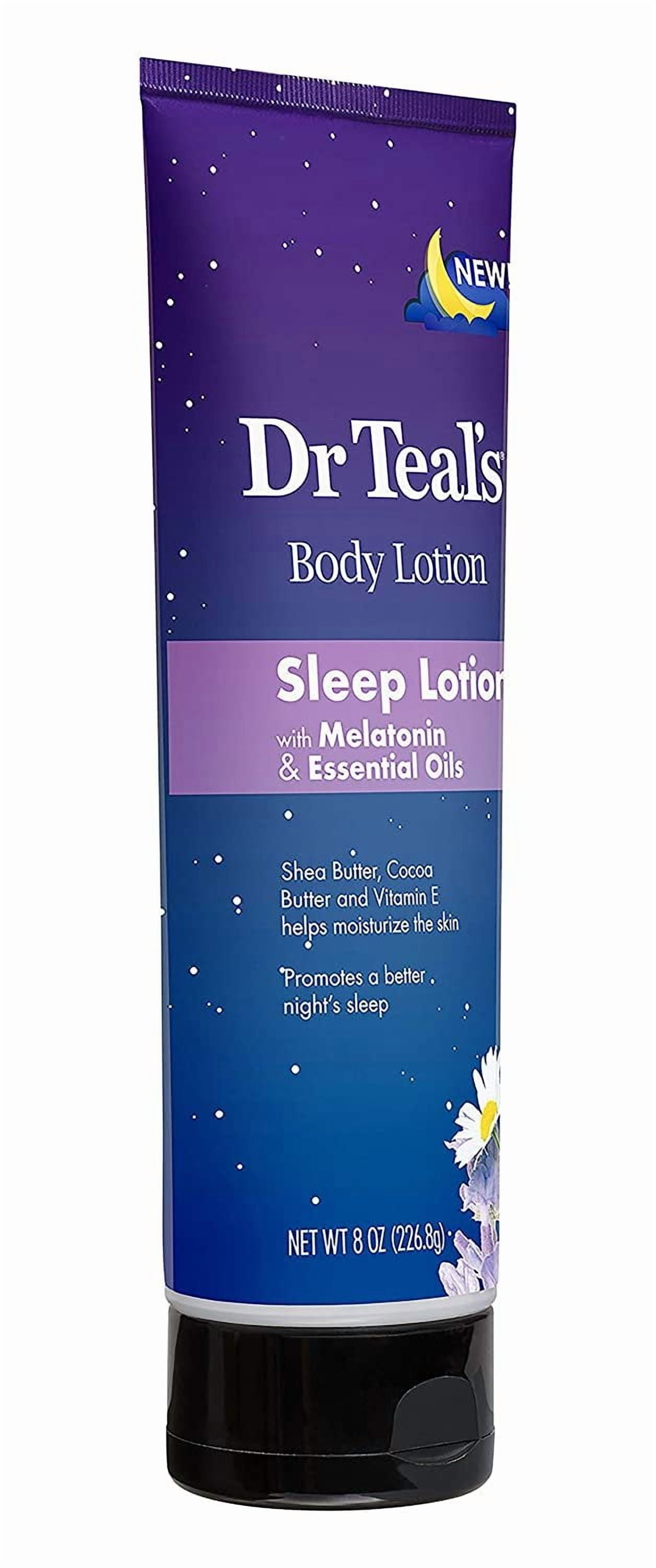 Dr Teals Melatonin Sleep Body Lotion, 8 Oz, 3 Pack