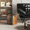 thumbnail image 5 of Retro Office Trash Can, Iron and Wood Combination Bedroom Garbage Can, Rectangular Design Wastebasket with Handle, Industrial Style Trash Can for Home Office, 4.5 Gallon (Patent Pending), 5 of 5
