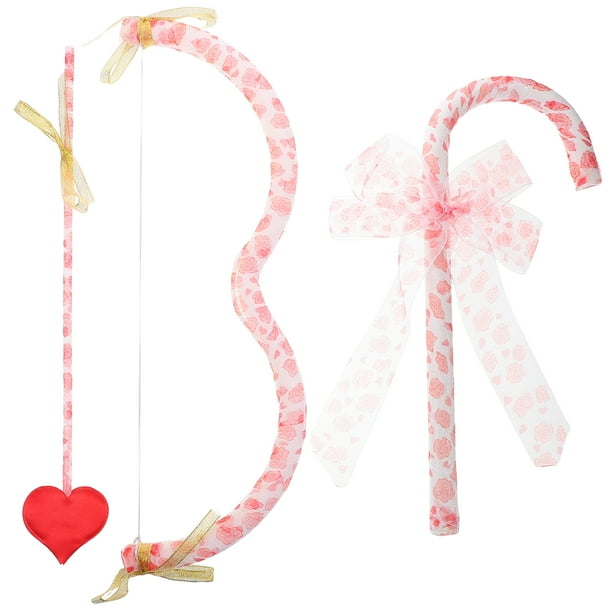1 juego de accesorios para disfraz de San Valentín, disfraz de Cupido con lazo y accesorios para fiestas de cosplay y decoraciones románticas