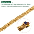 thumbnail image 3 of Uxcell 5 M/16.4 Ft 3 Core 18AWG Vintage Twisted Cloth Covered Electrical Wire Gold Tone, 3 of 5