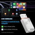 thumbnail image 4 of Adaptador Inalámbrico CarPlay 2 en 1 Compatible con CarPlay y Android Auto. Adaptador USB Bluetooth Que Convierte de Cableado A Inalámbrico., 4 of 8