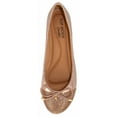 thumbnail image 3 of TOP MODA Dress Shoes Women Rhinestone Ballet Flats Round Toe Sparkly Lightweight Bow BONNIE-31 Rose Gold 6, 3 of 3
